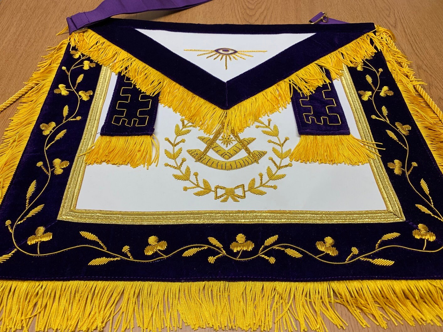 Past Master Purple/Gold Apron